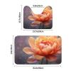 HCBPWVQA Flower Bloom Bathroom Rugs Set 2 Piece Soft Absorbent Microfiber Bath Rug and U-Shaped Toilet Rug Non Slip Bath Mats for Bathroom Floor Mats view 2