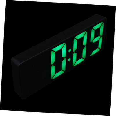 Cabilock Compact Led Digital Alarm Clock with Brightness Read Numbers Voice Control Mode for Bedrooms and Home Use