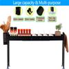 Horynar Over Stove Spice Shelf for Kitchen Spice Rack Organizer with Extra Black Basket and Hooks Great for Stove Top Shelf view 3