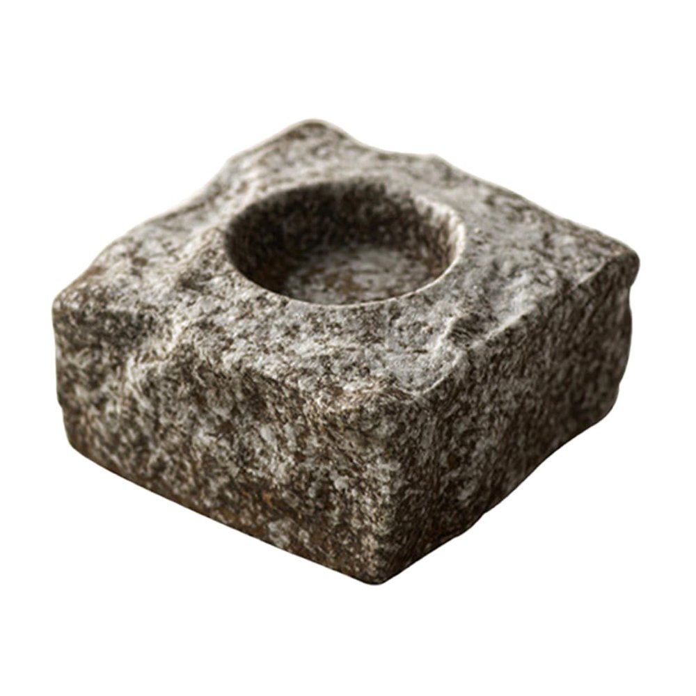 ORFOFE Ceramic Candle Holder Elegant Stone Texture Stylish Table Centerpiece for Home Decor for Weddings and Parties Stable and Design Great for Dining Tables