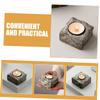 ORFOFE Ceramic Candle Holder Elegant Stone Texture Stylish Table Centerpiece for Home Decor for Weddings and Parties Stable and Design Great for Dining Tables view 4