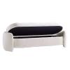XTRYBHD Oval Lamb Fleece Bench with Storage, Entryway Bench, Bench for Bedroom End of Bed, for Beside Window, Living Room & Bedroom (Size : 39.3in/100cm) view 1