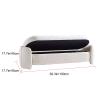 XTRYBHD Oval Lamb Fleece Bench with Storage, Entryway Bench, Bench for Bedroom End of Bed, for Beside Window, Living Room & Bedroom (Size : 39.3in/100cm) view 2