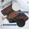 Absorbent Bath Mat Rug Bathroom Rugs Mexican Style Pattern Soft Absorbent Non-Slip Floor Mat Quick Dry Carpet Indoor Door Mat for Bathroom Shower Kitchen view 4