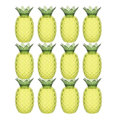 Garneck 12pcs Pineapple Candy Box Candy Container Clear Favor Boxes Plastic Treat Boxes Hawaiian Tropical Party Supplies