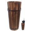 Ciieeo Wood Umbrella Holder, Umbrella Stand for Entryway Umbrella Rack Cane Walking Sticks Holder Wine Barrel Planter for Home Kitchen Office Decoration view 1