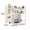 ZLGONRL Countertop Hutch Display Shelf 3 Tier Metal Hutch Bookcase Organizer Desktop Bookshelf for Office Desk for Home Dorm (Black 55cm) view 2