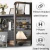 ZLGONRL Countertop Hutch Display Shelf 3 Tier Metal Hutch Bookcase Organizer Desktop Bookshelf for Office Desk for Home Dorm (Black 55cm) view 3