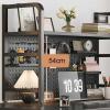 ZLGONRL Countertop Hutch Display Shelf 3 Tier Metal Hutch Bookcase Organizer Desktop Bookshelf for Office Desk for Home Dorm (Black 55cm) view 4