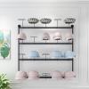 SmPinnaA Wall Mount Hat Racks Holder with 20 Hoops, Large Capacity Modern Metal Wig Display Stand for Baseball Caps/Cowboy Hats/Fedora Hats, Easy to Assemble, Black view 2
