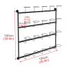 SmPinnaA Wall Mount Hat Racks Holder with 20 Hoops, Large Capacity Modern Metal Wig Display Stand for Baseball Caps/Cowboy Hats/Fedora Hats, Easy to Assemble, Black view 4