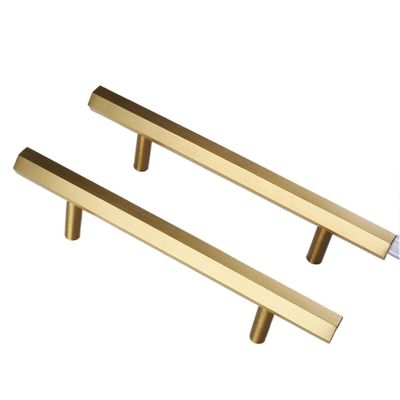 SUNULAN Drawer Handle,Hexagon Brass Cabinet Knobs and Handles Handles Kitchen Pulls Gold Drawer Knobs CopperDrawer Pull (Color : Single) (Color : CTC 160mm)