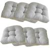 Non Slip Chair Cushions for Dining Chairs 46x43cm(18x17in), 9cm(3.5in) Set of 1/2/4/6 Pack Kitchen Chair CushionsTurfted Chair Pads Comfortable and Soft Seat Cushion with Ties(@3,6pcs(46x43cm/18x17in view 1