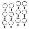Cabilock 24pcs Curtain Ring Clip Easy Install Curtain Hooks for Drapes in Black view 1