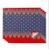4th of July Cloth Napkins Set of 4 - Washable Dinner Napkins Reusable Table Napkins for Home Party Weeding Dining Table Setting Decoration,Oversized 20"x20" Geometric Red Blue Star Stripes Flag view 1