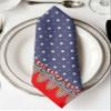 4th of July Cloth Napkins Set of 4 - Washable Dinner Napkins Reusable Table Napkins for Home Party Weeding Dining Table Setting Decoration,Oversized 20"x20" Geometric Red Blue Star Stripes Flag view 2