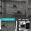 ZLGONRL Storage Display Rack Countertop Hutch Bookshelf 2 Tiers Wrought Iron Desktop Bookshelf Desktop Bookcase Organizer (45in) view 4