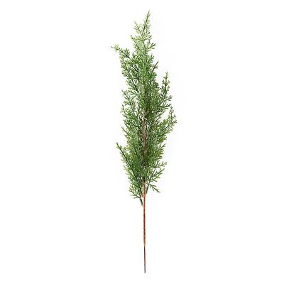 BestAlice Artificial Pine Sprigs Faux Greenery Stems, Faux Cedar Spray Branches, Artificial Five Branches Cypress Branch, Simulation Leaf Home Decoration Accessories for Xmas DIY (42cm)
