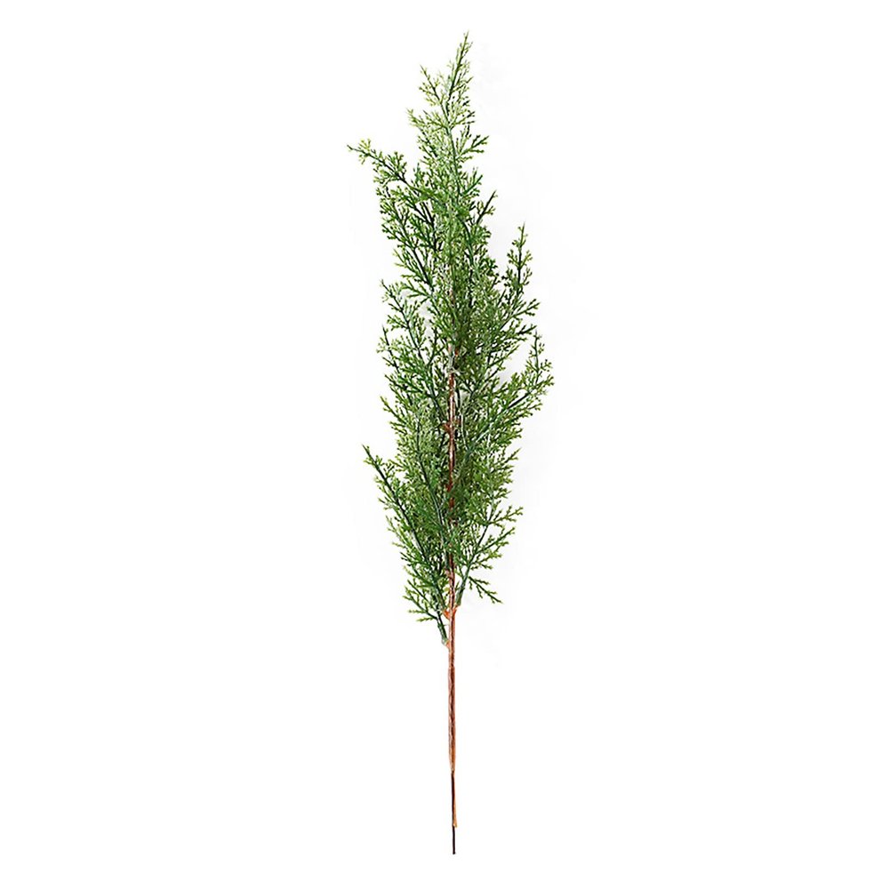 BestAlice Artificial Pine Sprigs Faux Greenery Stems, Faux Cedar Spray Branches, Artificial Five Branches Cypress Branch, Simulation Leaf Home Decoration Accessories for Xmas DIY (42cm)