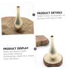 Cabilock 2pcs Creative Mini Brass Vases Antique Copper Flower Holders for Tabletop Decor Adornments for Living Room and Wedding Centerpieces view 4