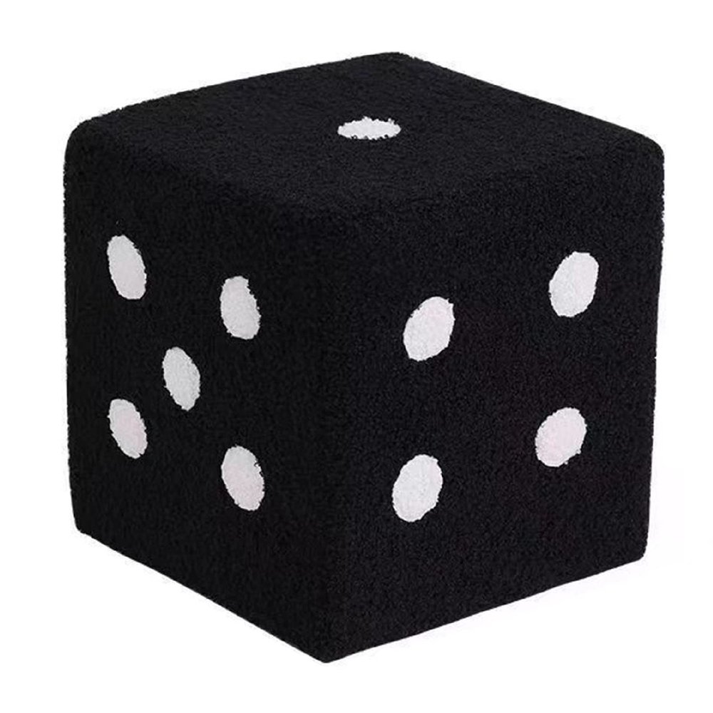BAFOVY Cube Shaped Small Stool, 7.8x7.8x7.8 Inches, Removable Washable Foot Rest, Changing Shoes Dice Chair for Living Room, Bedroom