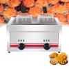 moupeaktain Stainless Steel deep Fryer with Baskets and lids for Restaurant or Home Kitchen. Professional Fryer for Tasty Fried Foods,B view 1