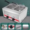 moupeaktain Stainless Steel deep Fryer with Baskets and lids for Restaurant or Home Kitchen. Professional Fryer for Tasty Fried Foods,B view 4