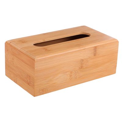 Ciieeo 1pc Elegant Wooden Tissue Box Napkin Storage Container for Towel Organizer Unique Bottom Design