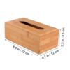 Ciieeo 1pc Elegant Wooden Tissue Box Napkin Storage Container for Towel Organizer Unique Bottom Design view 4