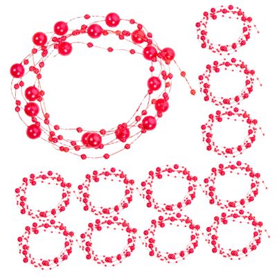 ORFOFE 30pcs Artificial Pearl Beaded String Vase Filler for Wedding Centerpiece DIY Decor