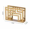 Aosekaa Napkin Holder Stainless Steel Napkin Paper Organizer Vertical Tissue Dispenser for Kitchen Indoor, Outdoor, Tabletop Home, Gold view 4