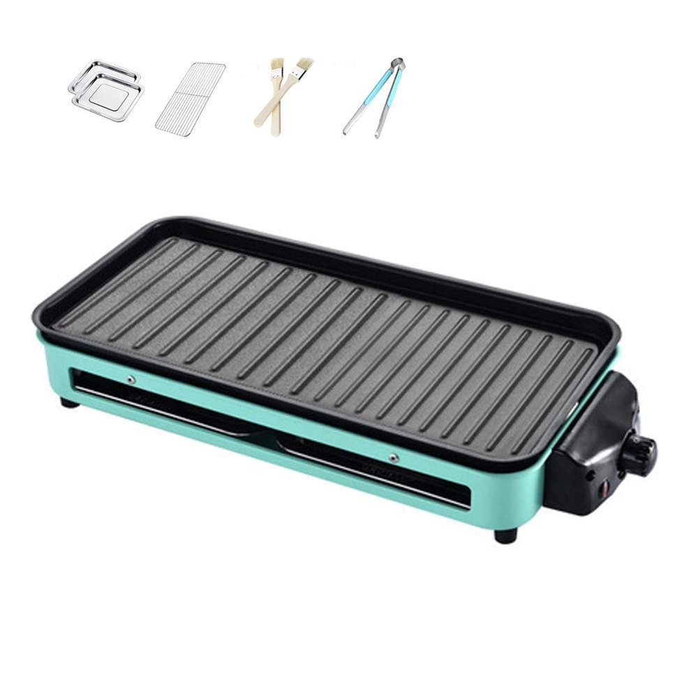 OUTPFTS Household 4-6 People Smokeless Grill, Portable Electric Barbecue Gadget, Small Non-Stick Electric Grill.