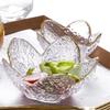 OUTPFTS N/A European Flower Shape Glass Gold Side Salad Bowl Plates Dish Fruit Bowl Dessert Wedding Family Dinner Decorative Tableware Set view 1