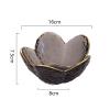 OUTPFTS N/A European Flower Shape Glass Gold Side Salad Bowl Plates Dish Fruit Bowl Dessert Wedding Family Dinner Decorative Tableware Set view 2