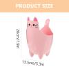 MAGICLULU Cat-Shaped Desktop Trash can Mini 7.87 Inch Compact Plastic Wastebasket Tiny Trash can for Kids Office Bedroom Countertop Storage view 2