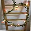 Cabilock Led Mushroom String Lights Green Leaf Vines Bulbs for Indoor Outdoor Decoration for Parties and Festive Events view 2
