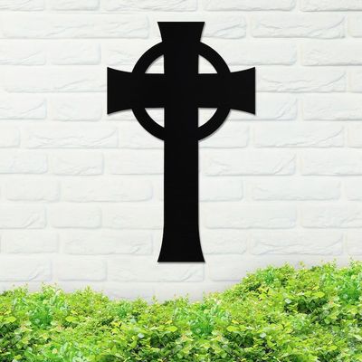 Christian Cross Sign, Metal Cross Sign, Metal Christian Sign, First Communion Gift, Home Decor, Christian Welcome Sign