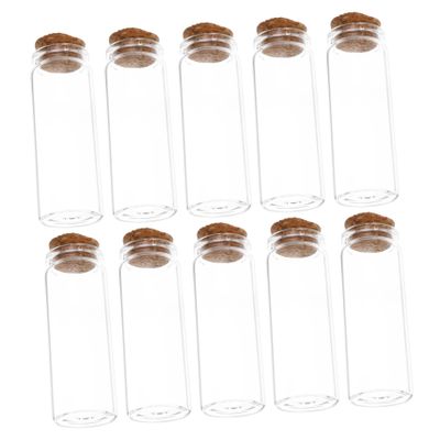 ABOOFAN 10pcs Transparent Glass Storage Bottles Airtight Lids for Tea Leaves and Snacks High Borosilicate Glass Containers for Home Organization