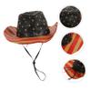 Holibanna USA American Flag Cowboy Hat Men's Women's Fashionable Wide Brim Outdoor view 3