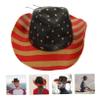 Holibanna USA American Flag Cowboy Hat Men's Women's Fashionable Wide Brim Outdoor view 4