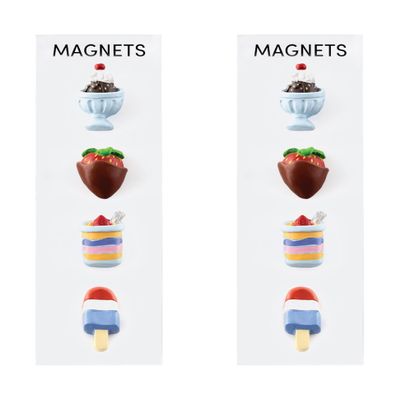 Three by Three Seattle Colorful Dessert Magnets | Adorable, Strong, and Perfectly Sized, Backed with Mighties Mighty Magnets (8 Pack)