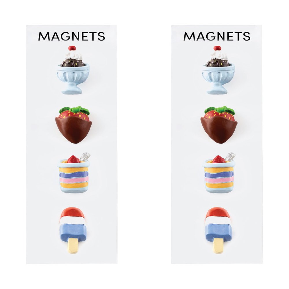Three by Three Seattle Colorful Dessert Magnets | Adorable, Strong, and Perfectly Sized, Backed with Mighties Mighty Magnets (8 Pack)