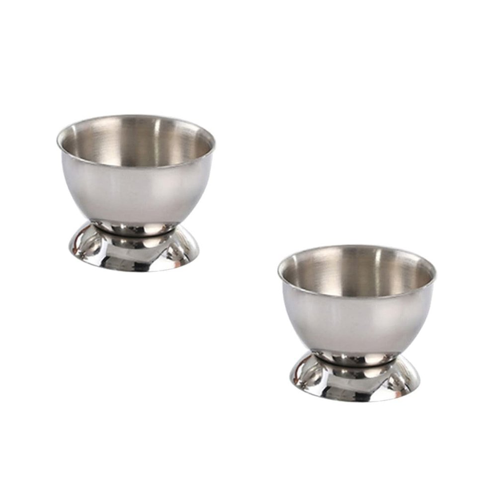 ABOOFAN 2pcs Egg Tray Steamed Egg Rack Hard Boiled Holder Stainless Steel Cup for Camping Breakfast
