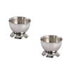 ABOOFAN 2pcs Egg Tray Steamed Egg Rack Hard Boiled Holder Stainless Steel Cup for Camping Breakfast view 1
