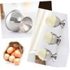 ABOOFAN 2pcs Egg Tray Steamed Egg Rack Hard Boiled Holder Stainless Steel Cup for Camping Breakfast view 4