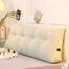 MOUNW Triangular Headboard Pillows Adult Wedge Backrest,for Sitting Up in Bed Reading Pillow Large Bolster Day Bed Dorm Pillows with Removable Linen Cover, Ivory view 1