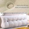 MOUNW Triangular Headboard Pillows Adult Wedge Backrest,for Sitting Up in Bed Reading Pillow Large Bolster Day Bed Dorm Pillows with Removable Linen Cover, Ivory view 3