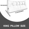 MOUNW Triangular Headboard Pillow Daybed Back Wedge Pillow Large Bolster Reading Backrest Pillow Body Positioning Support Cushion with Removable Cover, Pink view 4