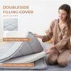 Jamdok 3Inch Twin Mattress Topper Cover(Only Cover),Cot Mattress Protector Bedding,Foam and Latex Mattress Cover with Zipper,Pillow Top and Bottom(75 x 38) Gray view 2