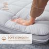 Jamdok 3Inch Twin Mattress Topper Cover(Only Cover),Cot Mattress Protector Bedding,Foam and Latex Mattress Cover with Zipper,Pillow Top and Bottom(75 x 38) Gray view 4